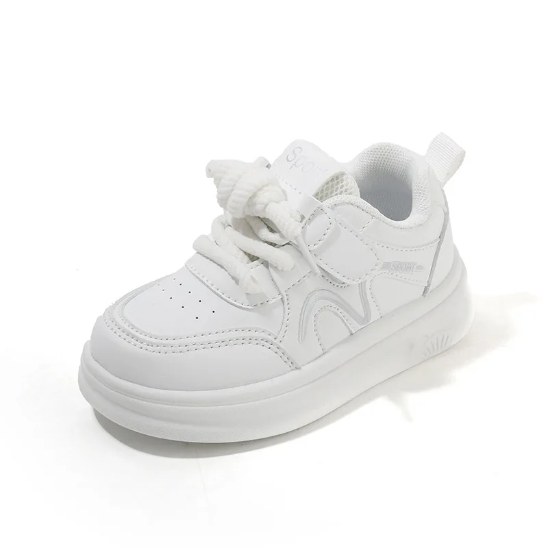 

children Light Casual Board Shoe Super Fire Small White Shoe Soft Sole Non-slip Boy Girl Child Kids Daily Comfortable Breathable