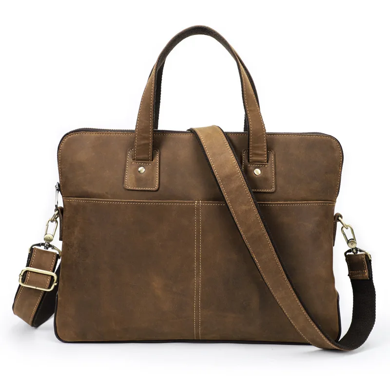 

Men Messenger Bag Crossbody Handbag Long Large Leather Bag