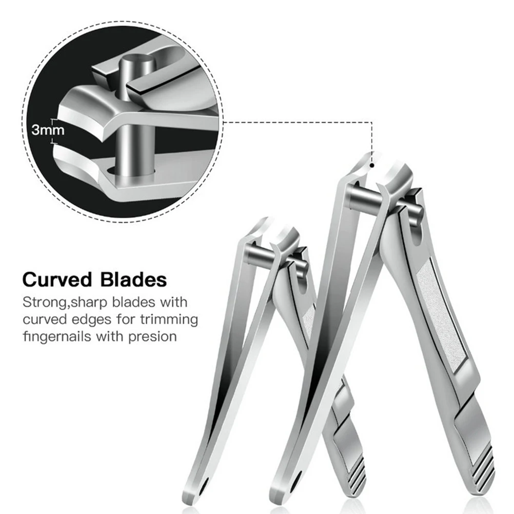 

2 Pcs Nail Scissors Set Kit Clipper Stainless Manicure Cuticle Clippers