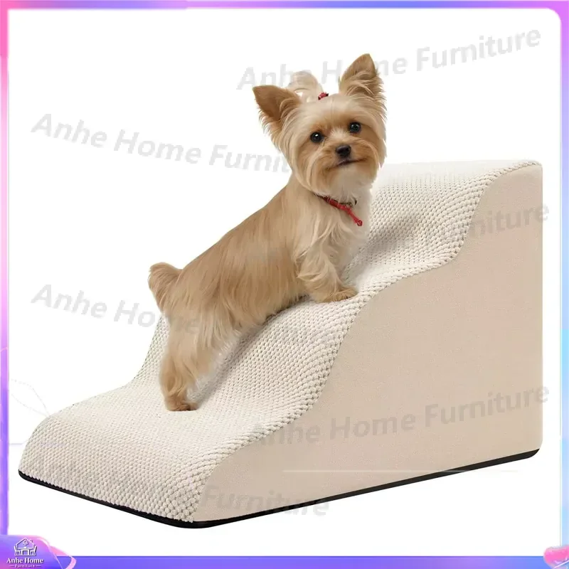 3 Step Dog Stairs for Small Dogs and Cats Pet Ramp Indoor Non Slip Reusable Durable Eco Friendly Puppy Steps Elderly Cat