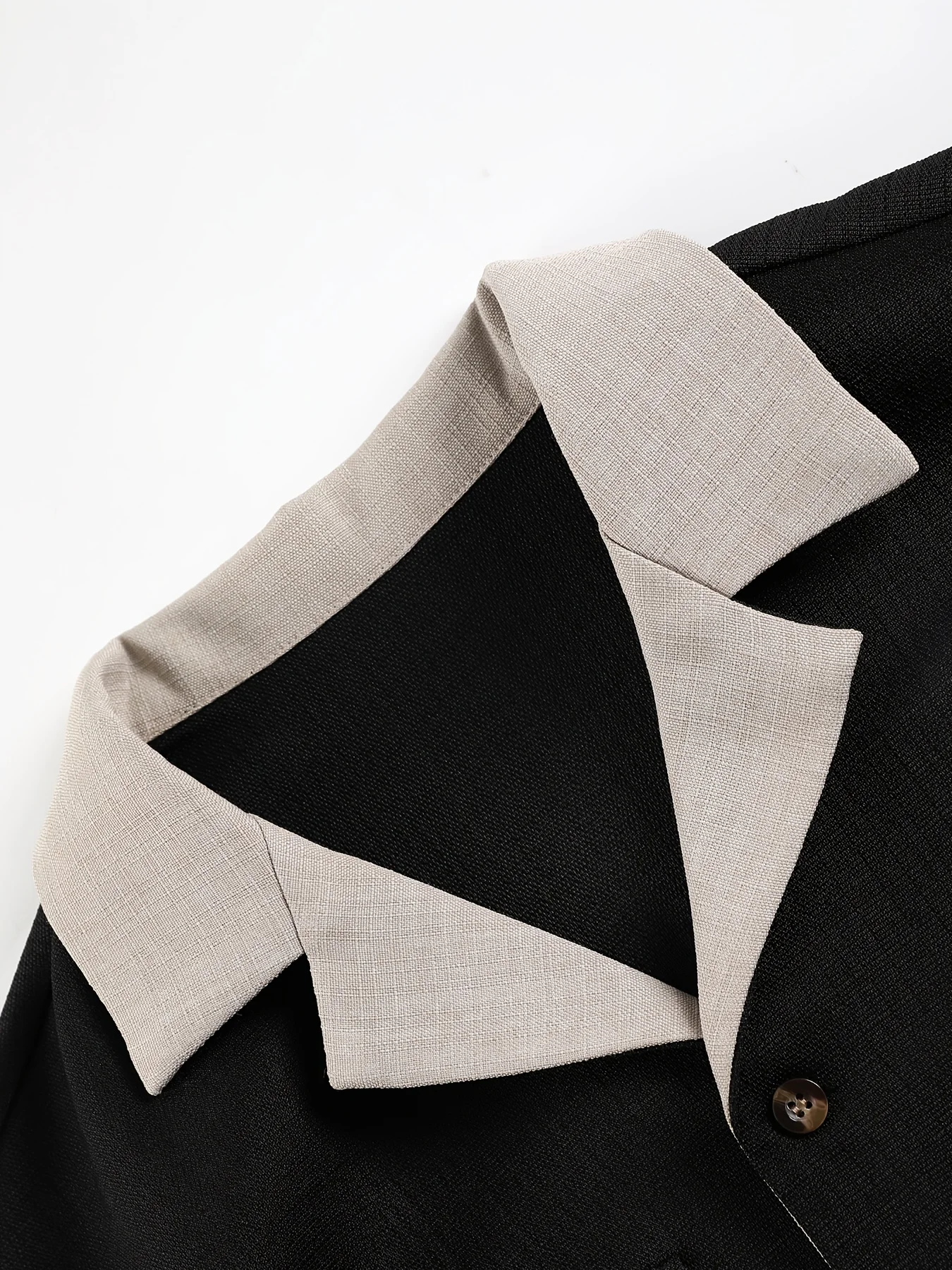 Мужская однотонная рубашка с длинными рукавами на пуговицах спереди и брюки с завязками на талии, топ стандартного кроя с длинными рукавами и вырезом с лацканами и карманами Tro