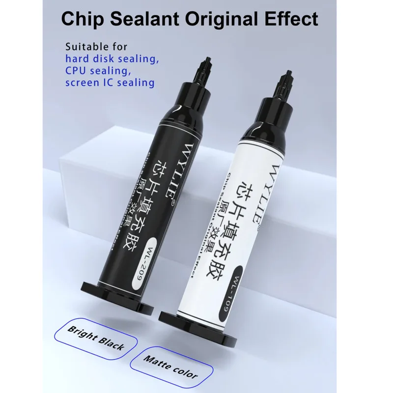 WYLIE WL-109 209 Chip Sealant Original Effect 30 Seconds Fast Curing for Phones Hard Disk Sealer CPU IC Sealer Screen Tools Set