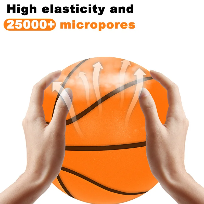 Silent Basketball High Density Soft PU Foam Squeezable Ball Indoor Mute Bouncing Basketball Quiet No Noise Children Sports Toys