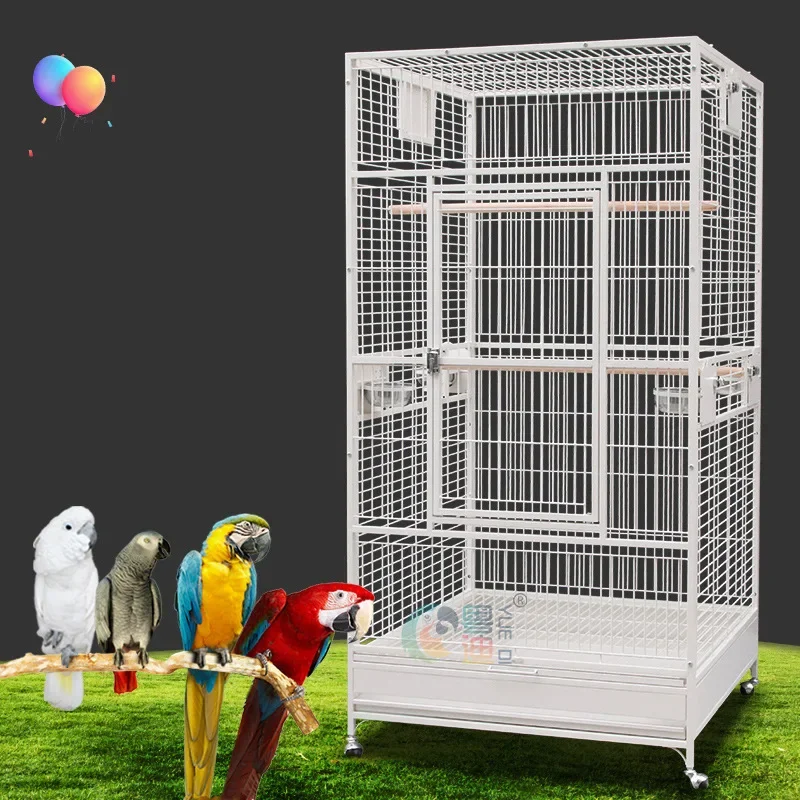 Parrot Bird Cage Extra Large Metal Deluxe Flock Bird Cage Large Floor-to-ceiling Outdoor Iron Bird Cage