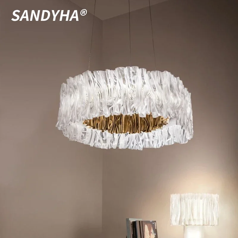 

SANDYHA Nordic Cloud Pendant Lights Diamond Block Design Kitchen Chandelier Living Room Dining Table Lighting Home Decoration