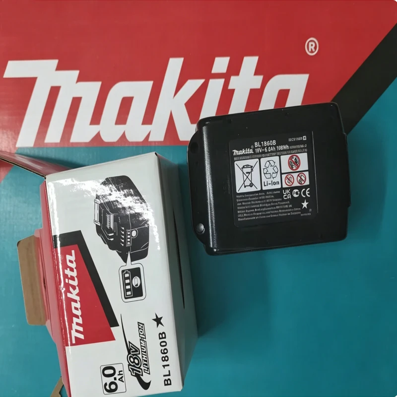 18V Makita Original-Akku, LED-Anzeige Wiederaufladbarer Werkzeugakku für Makita LXT-Serie Elektrowerkzeug-Akku & Ladegerät