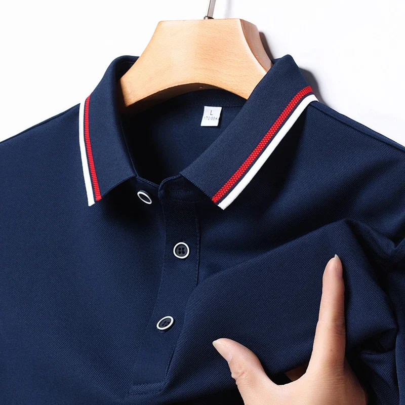 2025 جديد رجال الأعمال عادية قميص بأكمام قصيرة بلون قميص بولو عصري تنفس مريح متعدد الاستخدامات