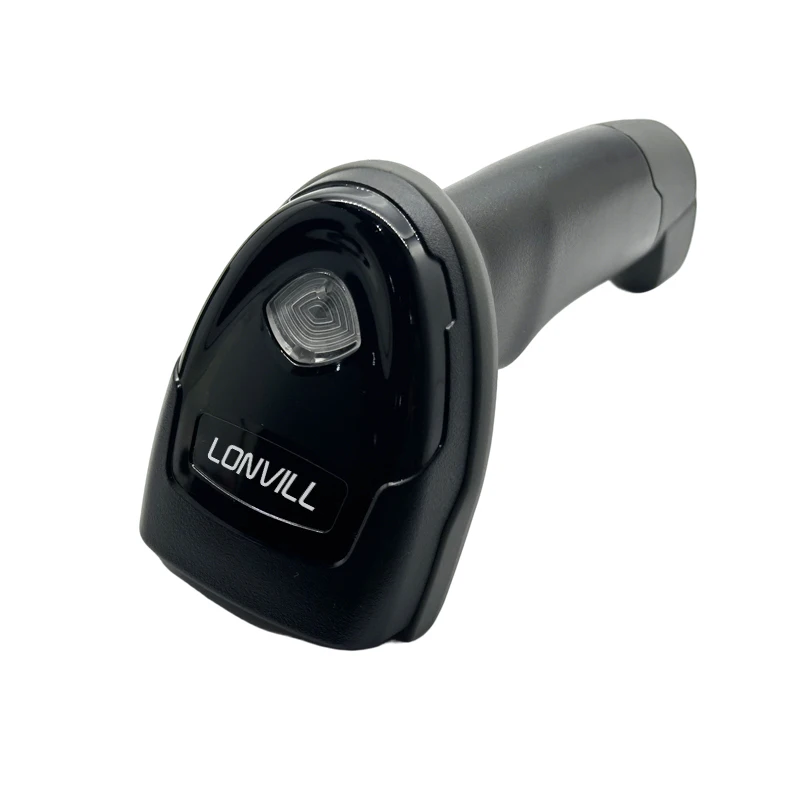 LONVILL Smart Wireless Barcode Reader 640x480 CMOS Retail Handheld 2D Barcode Scanner with Intelligent Stand