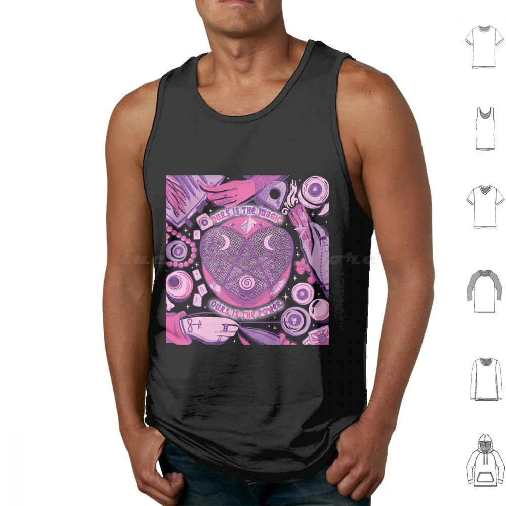 Ours Is The Magic Tank Tops Vest Sleeveless Feminist Girl Gang Girl Power Girly Horror Occult Pastel Goth Pentagram Pink