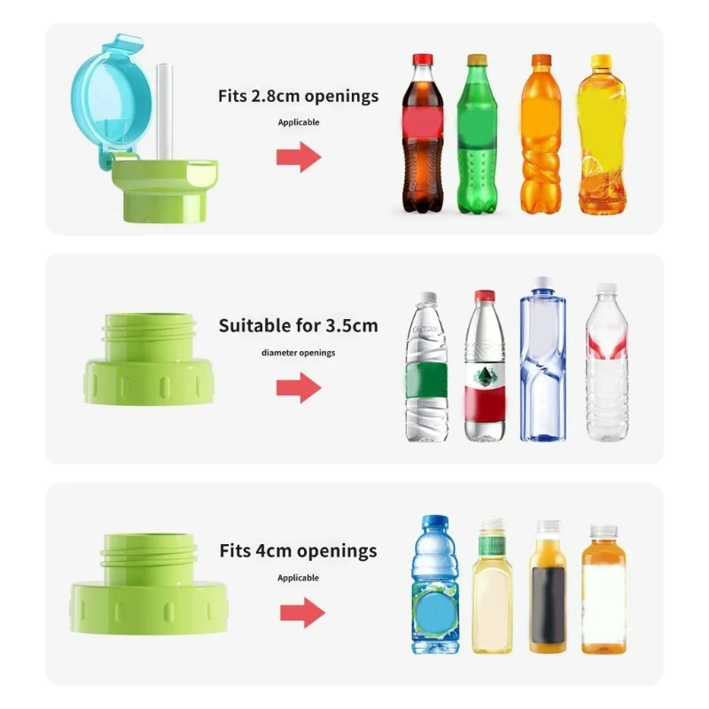 Quick Install Straw Adapter For Water Bottles Made Of Safe And Silicone 425F