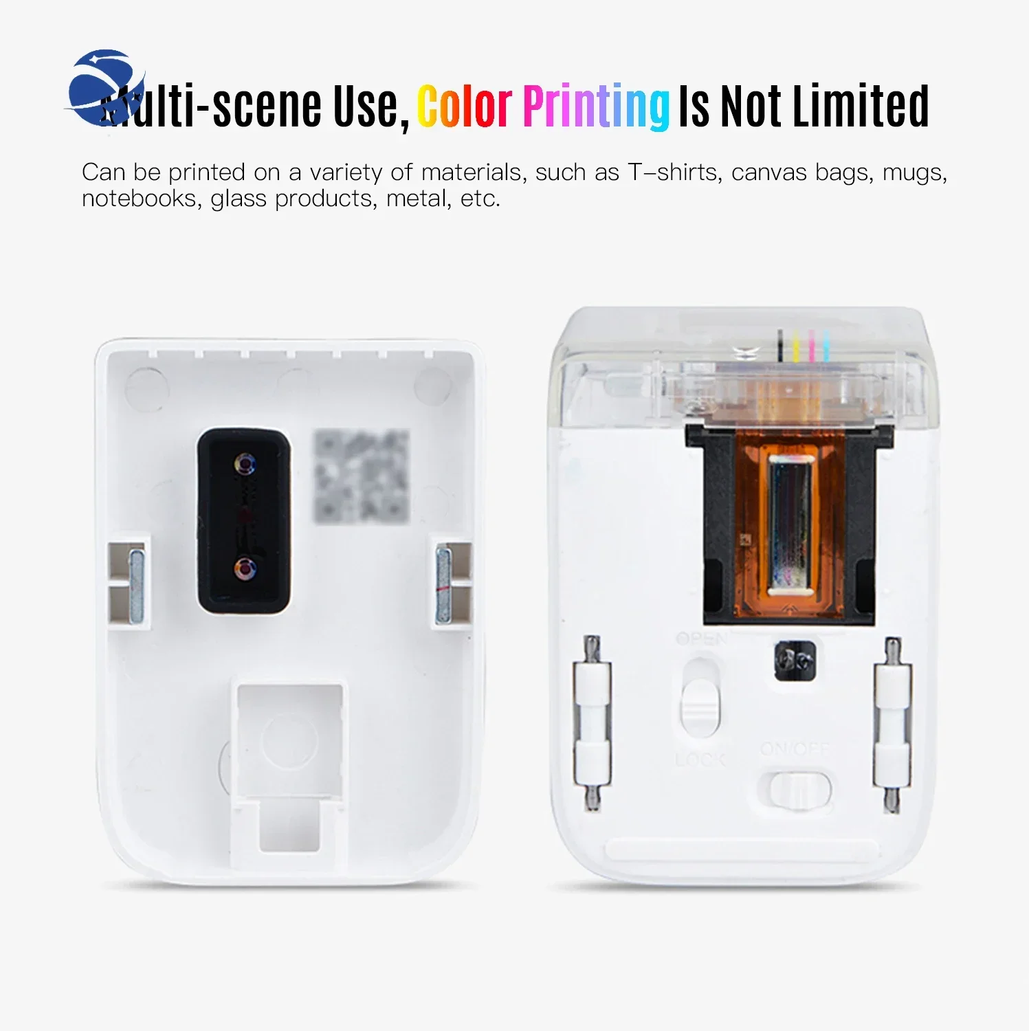 Yyhc Handheld Printer Draagbare Mini Inkjet Printer Kleur Barcode 1200 dpi met Inkt inkjet printer printpen