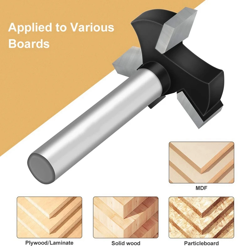 2X CNC Spoilboard Surfacing Router Bits, 1/4 Inch Shank 1 Inch Cutting Diameter, Slab Flattening Router Bit Planing Bit