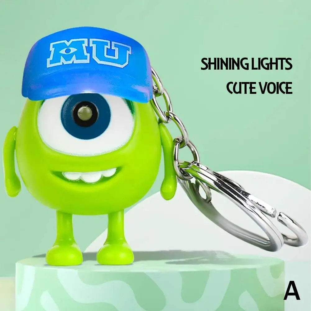 Miniatures Glowing Big Eyed Keychain Toy Whispers Light Love Sound Effects You Figurines I Wholesale Plastic V6o7