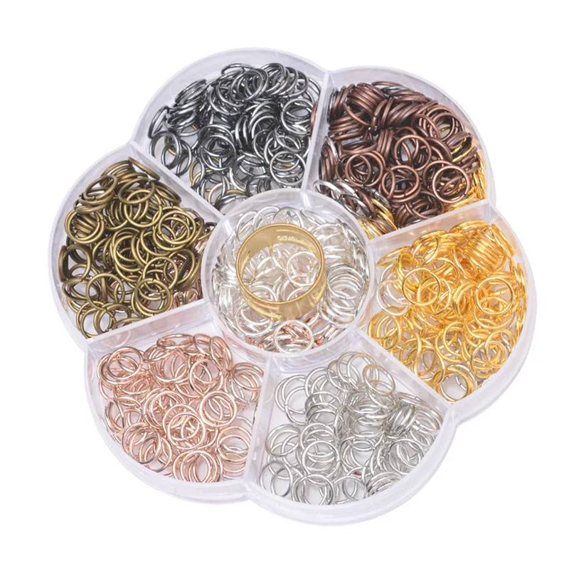 2800pc 7 Colors Open Jump Ring,Ring Jewelry Keychain for Jewelry Making Accessories,Jump Ring Open/Close Tool and 1Pcs Clear Box