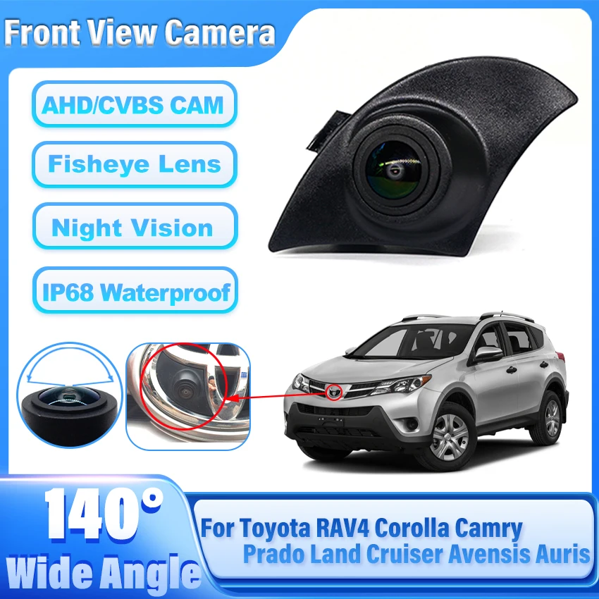 

AHD Front View Logo Camera Waterproof Car Front Grille Camera For Toyota RAV4 Corolla Camry Prado Land Cruiser Avensis Auris