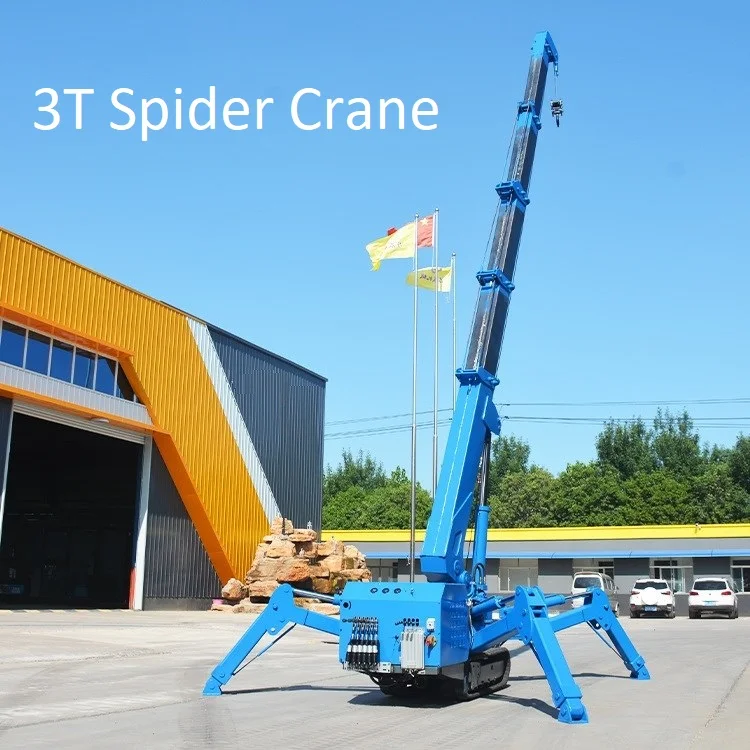 Mini Spider Crane Crawler Crane With Hydraulic Telescopic Outrigger Small Cranes for Narrow Space