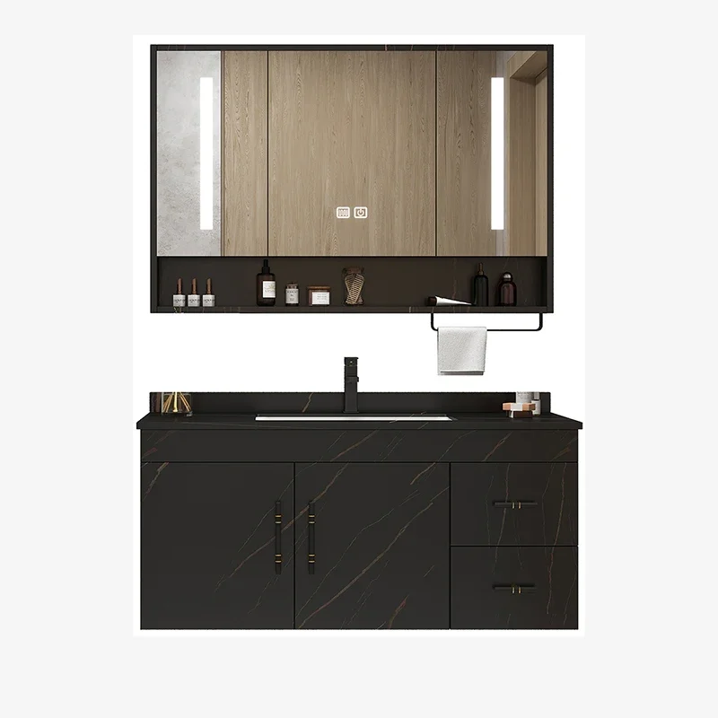 Bathroom Cabinet Storage Vanity Washbasin Drawer Furniture Column Small Closet Salon Station Floor Sink Sinks Mirror Pvc