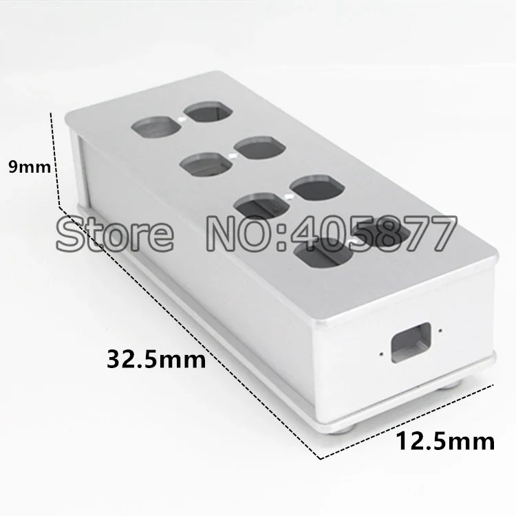 HIFI US AC Power Strip Bar Distributor Aluminum 6 Outlet / 8 Outlet Box HIFI Chassis silver