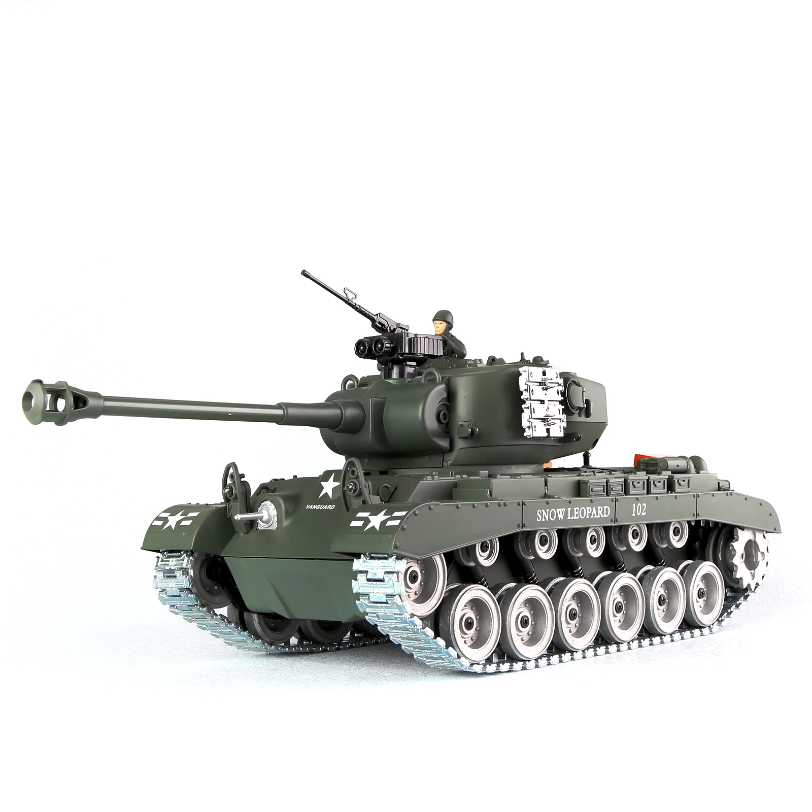 WW2 Army RC Tank Toy para Adultos, M26 Pershing Tank Car, 814 Pro Toy, Controle Remoto, Grande Presente Militar para Meninos, Idade 14 +, Escala 1:18