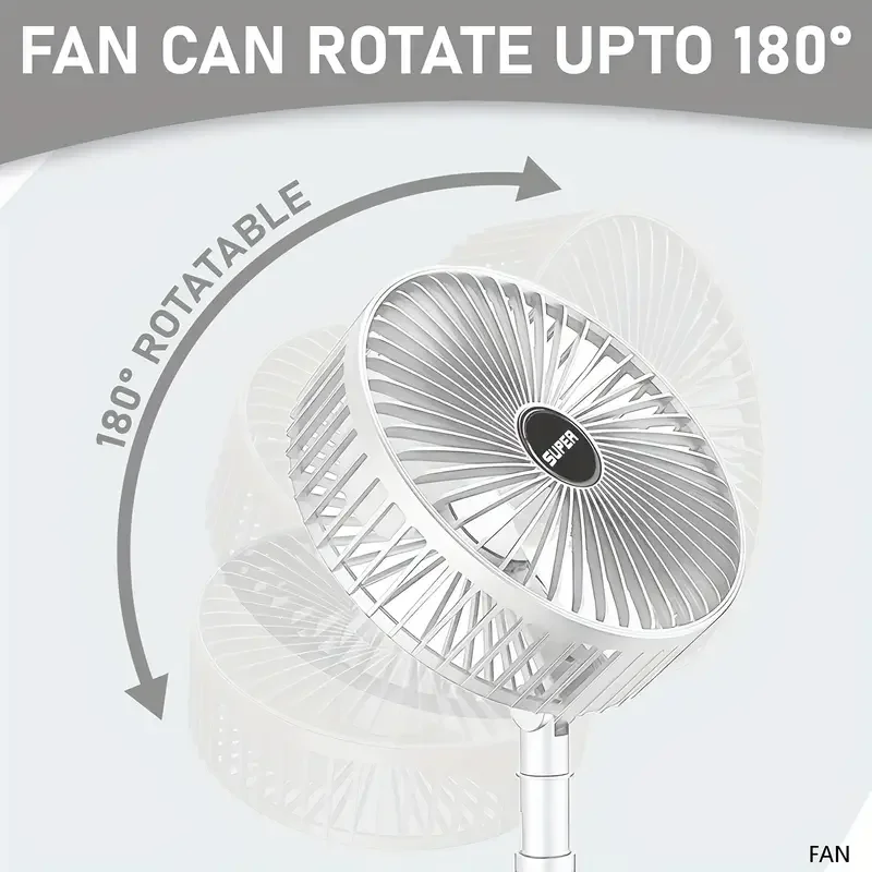 مروحة كهربائية محمولة صغيرة مستديرة صامتة لسطح المكتب USB للمنزل والمكتب والنوم والمطبخ والتخييم في الهواء الطلق ودائرة هوائية لشحن USB