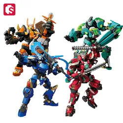 SEMBO Creative Mech Assemblage Building Blocks MOC China-Chic Robot Model Bricks Collectible Ornaments Kids Toys for Boys Gifts