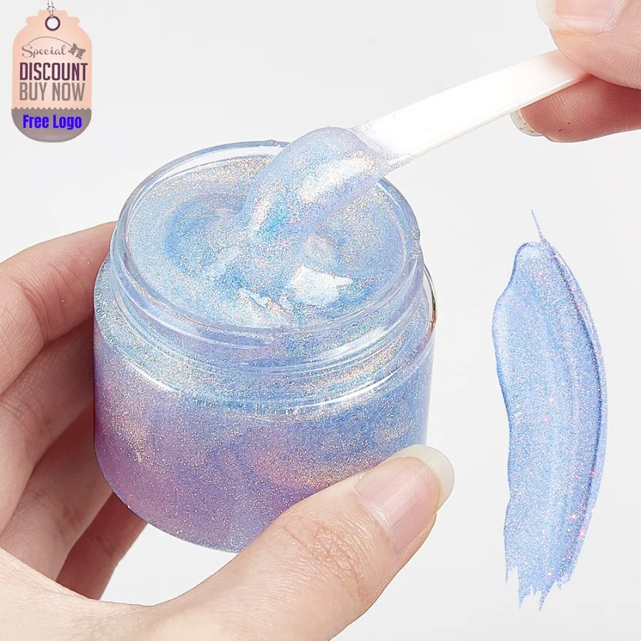 

Vegan Luminous Sequins Gel Flash Gel Body Face Hair Highlighter Sequins Makeup Highlighter Private Label