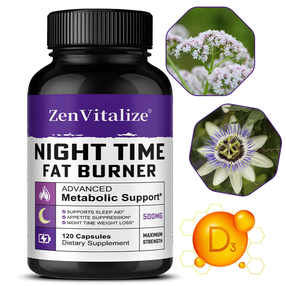 كبسولات حرق الدهون أثناء الليل - تقلل الشهية، مناسبة لكل من الرجال والنساء، وتعزيز عملية التمثيل الغذائي وتحسين جودة النوم