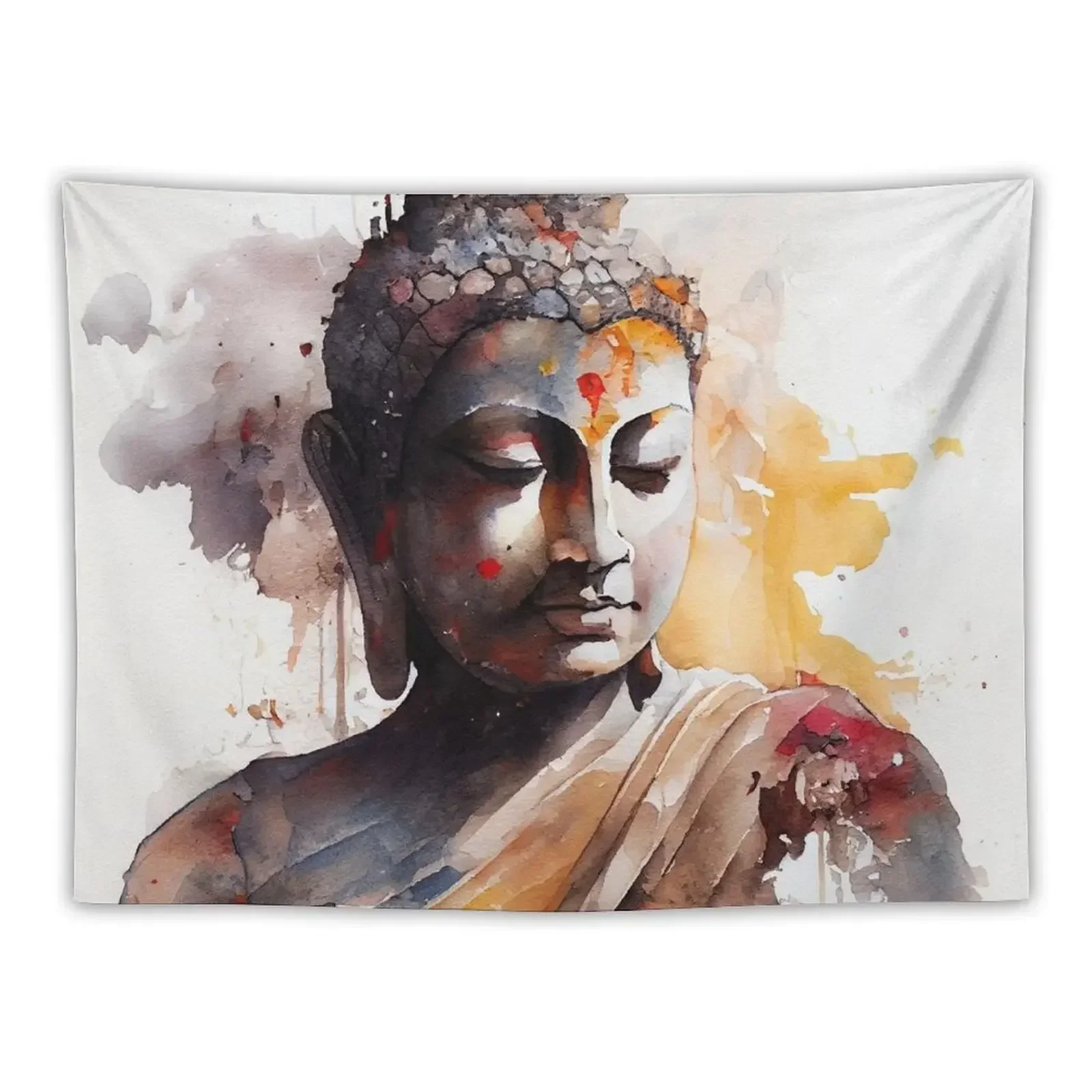 Watercolor Buddha #3 Tapestry Decorative Paintings Wall Art Custom Nordic Home Decor Tapestry