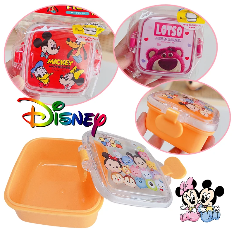 

Ланч-бокс Disney с Микки бенто для детей, 120 мл, для малышей, посуда, соус, торт, закуска, фрукты, аниме, пищевые контейнеры, школьный подарок