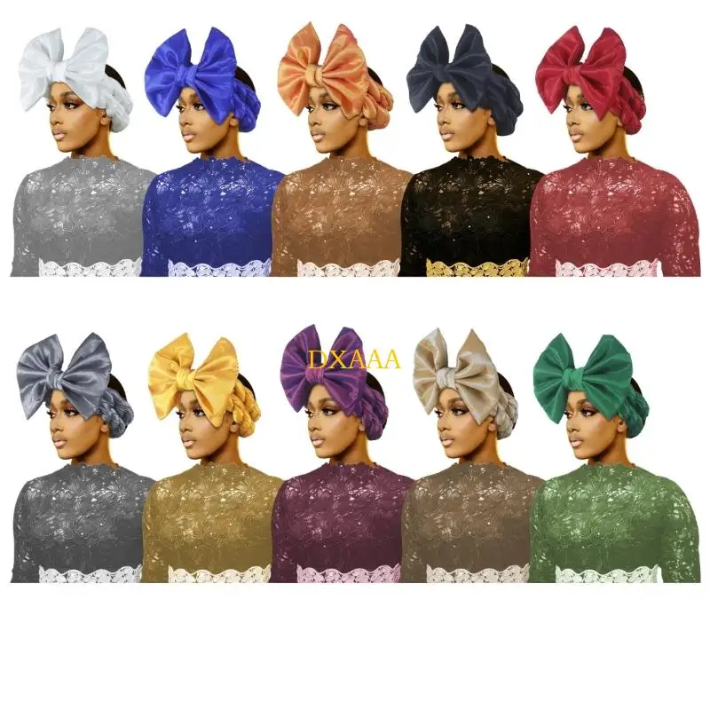 

DXAA культурная африканская лента для волос с бантом, элегантные атласные плетеные резинки для волос для религиозных мероприятий