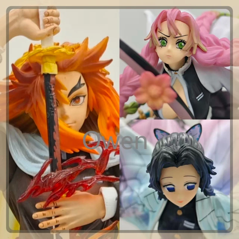 Kochou Shinobu Anime Demon Slayer:Kimetsu no Yaiba Figurine Rengoku Kyoujurou Action Figure PVC Statue Collection Model Toy Gift