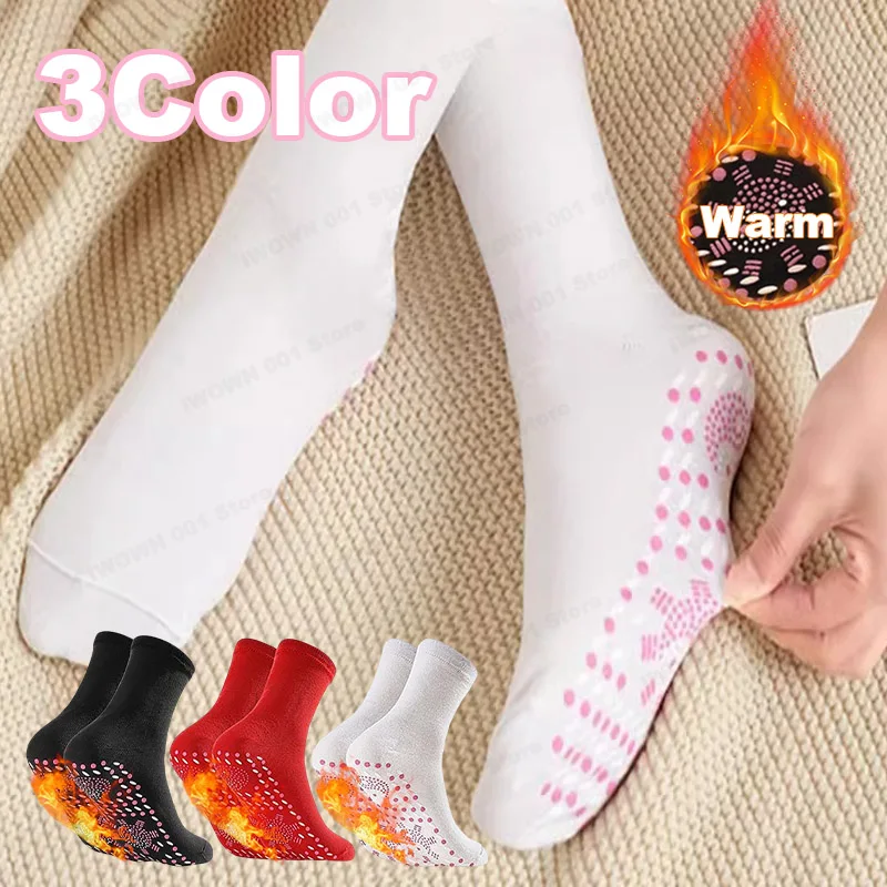 

Unisex Winter Warm Self-Heating Health Socks Pain Relief Outdoor Anti-Cold Therapy Magnetic Thermal Stockings Men/Women