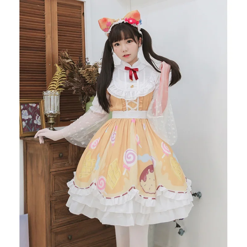 2025 tożsamość V przebranie na karnawał mechanik cukierkowy kostium dziewczęcy Cosplay Sweetie sukienka Lolita codzienna sukienka na imprezę kostium komplet