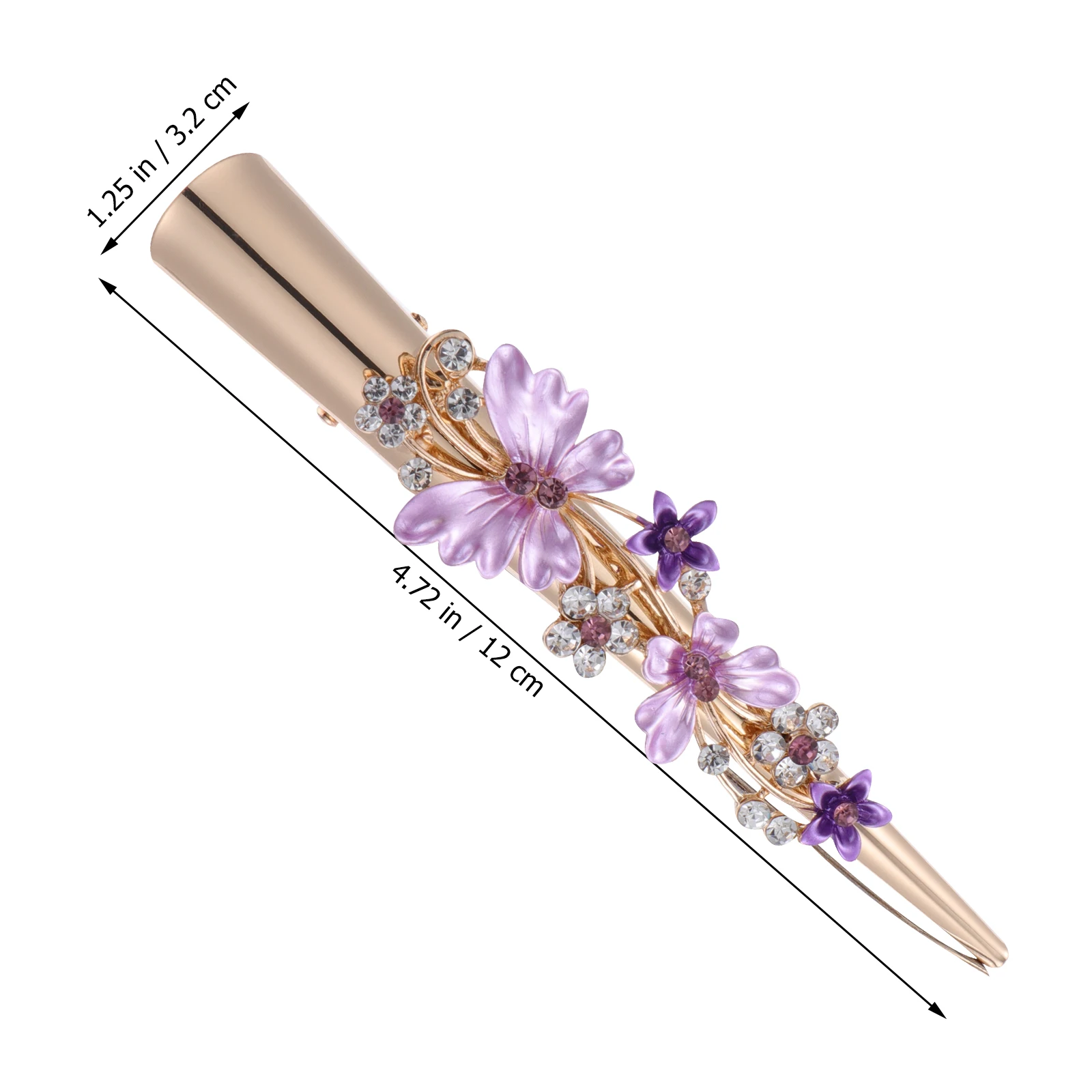 

Rhinestones Metal Flower Clip Miss Hair Clips Retro Barrettes for