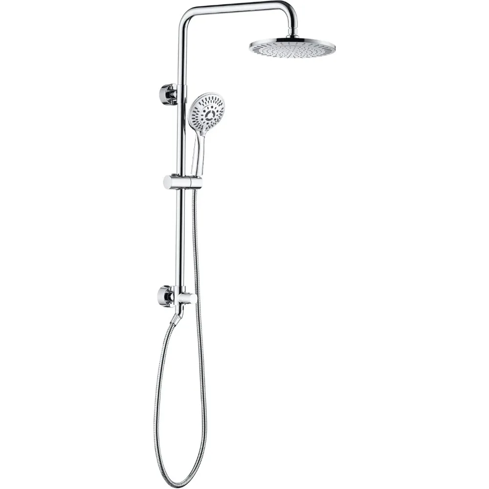 

SHOWERS Rain Shower Heads System Including 9 Inch Rainfall Shower Head and Handheld Shower Head with Height Adjustable Ho