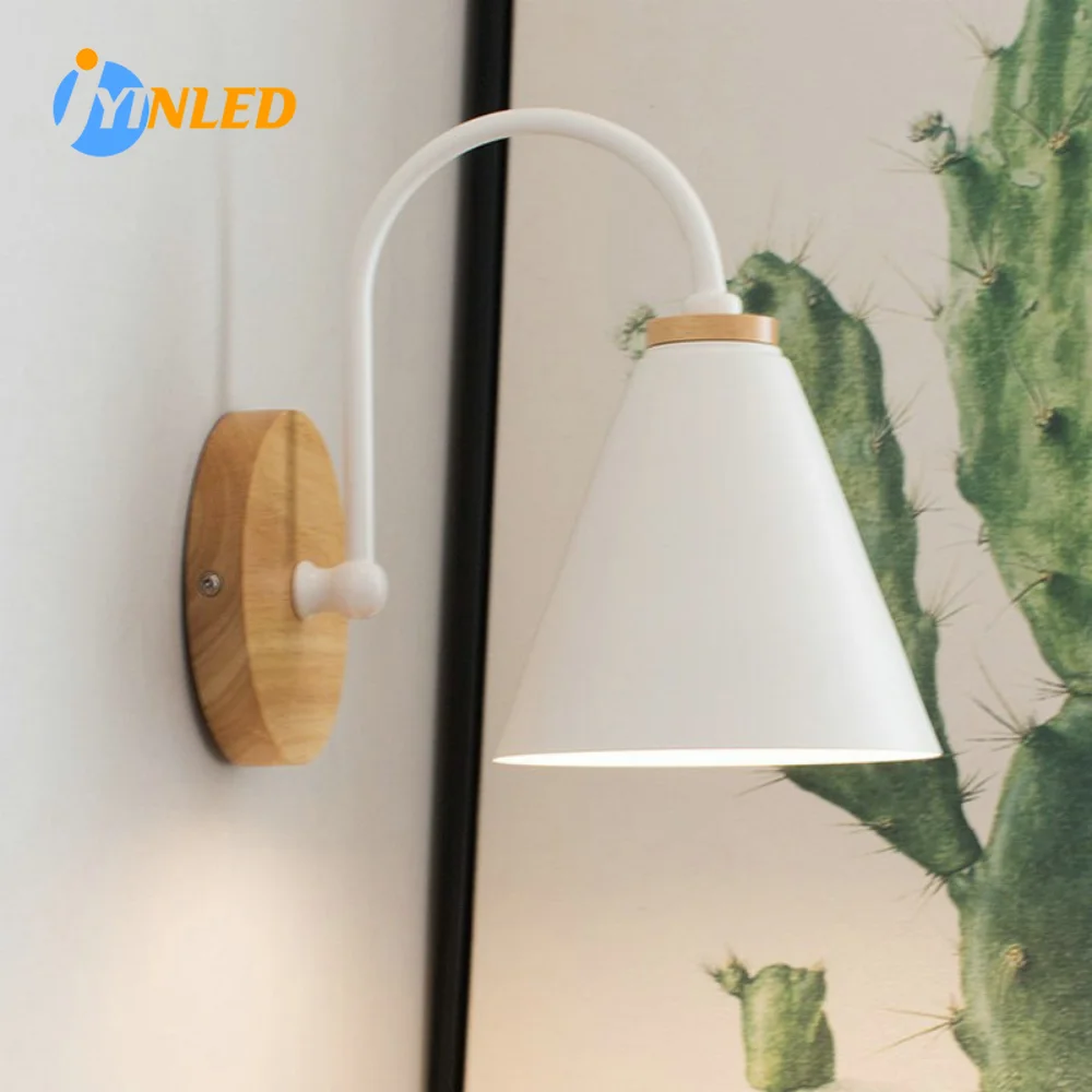 

LED Bedside Wall Lamp Nordic Wood Leather Belt Hanging Sconces For Bedroom Study Living Room Modern Home Indoor Decorative Light