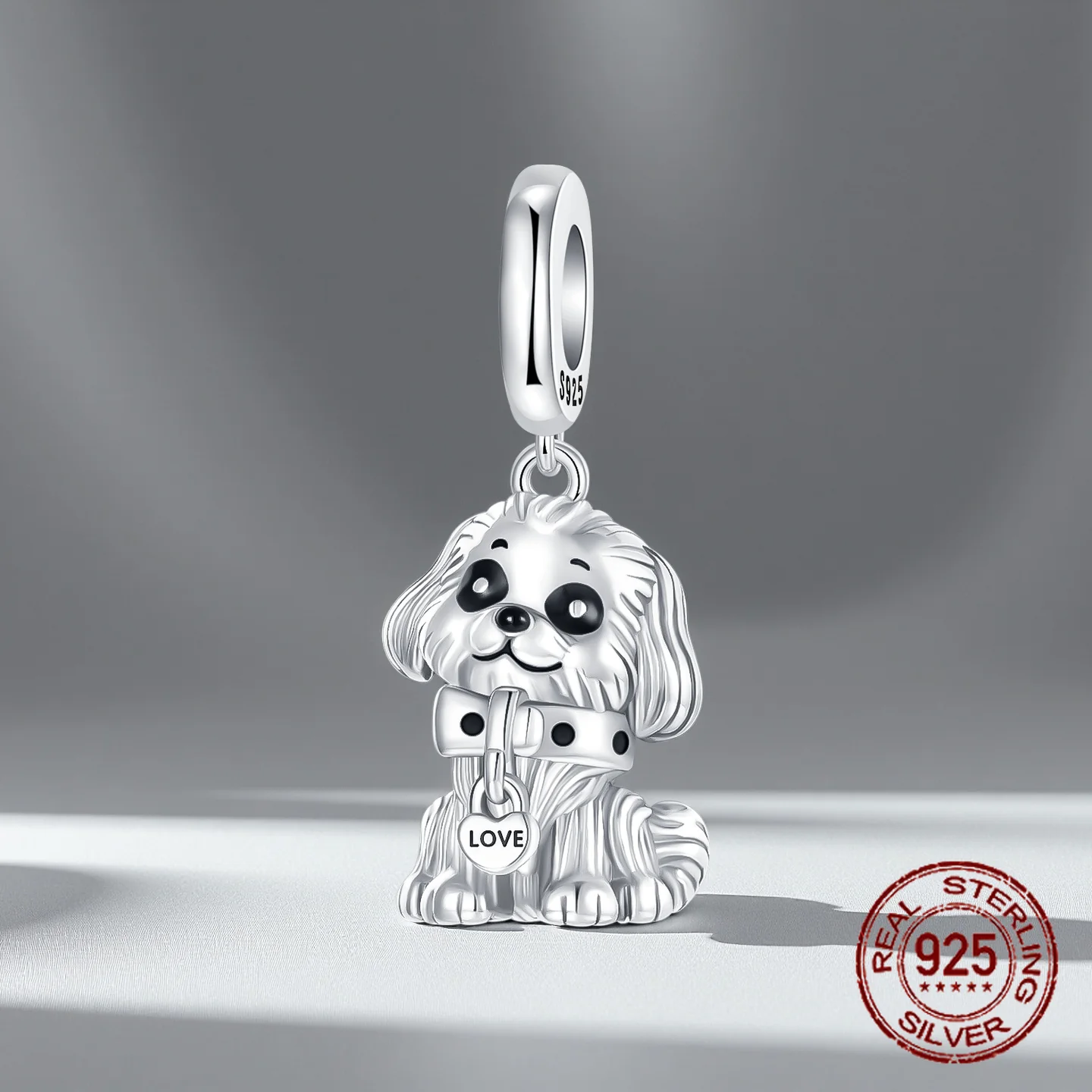 

925 Sterling Silver Dog Furbaby Best Friend Devotion Guardianship Pendant Fit Original Charm Bracelets Women DIY Jewelry Gift