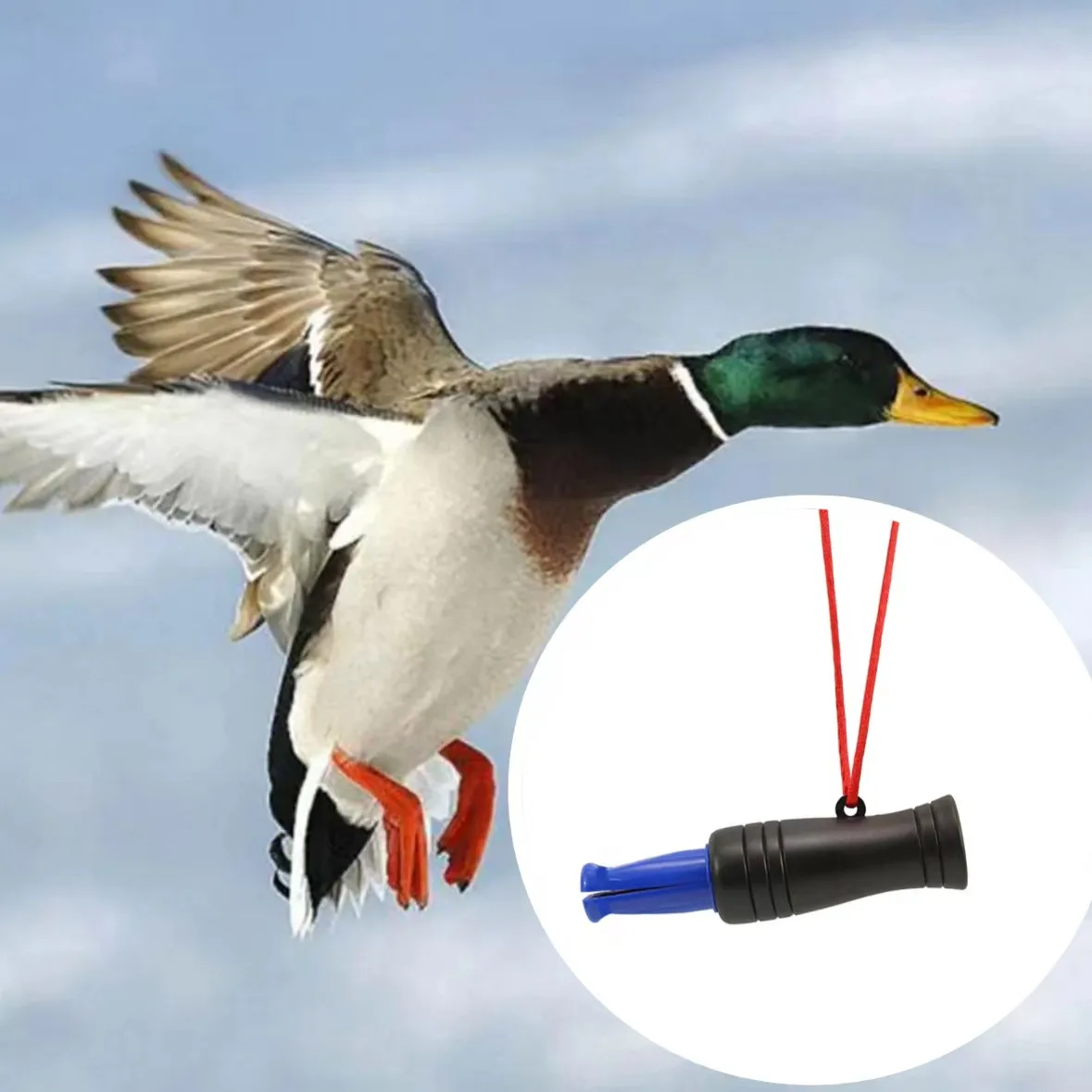 1pcs ABS Whistle Whistle Lures for Hunting All Ducks Commander to Call Duck Loud Outdoor Realistic Sound Duck Call