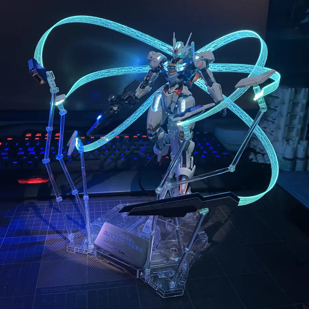 New Kosmos Fm 1/100 Gundam Aerial Mobile Suit Gundam: The Witch From Mercury Cool Illusory Color Lamp Group Collectible Gifts