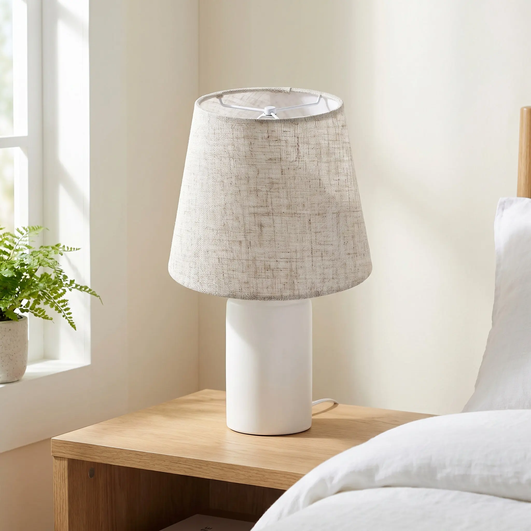 2Pcs Fabric Lamp Shades Stylish Cloth Lampshade Set Eye Comfort Light Distribution for Table Floor Bedside Chandelier Lamp