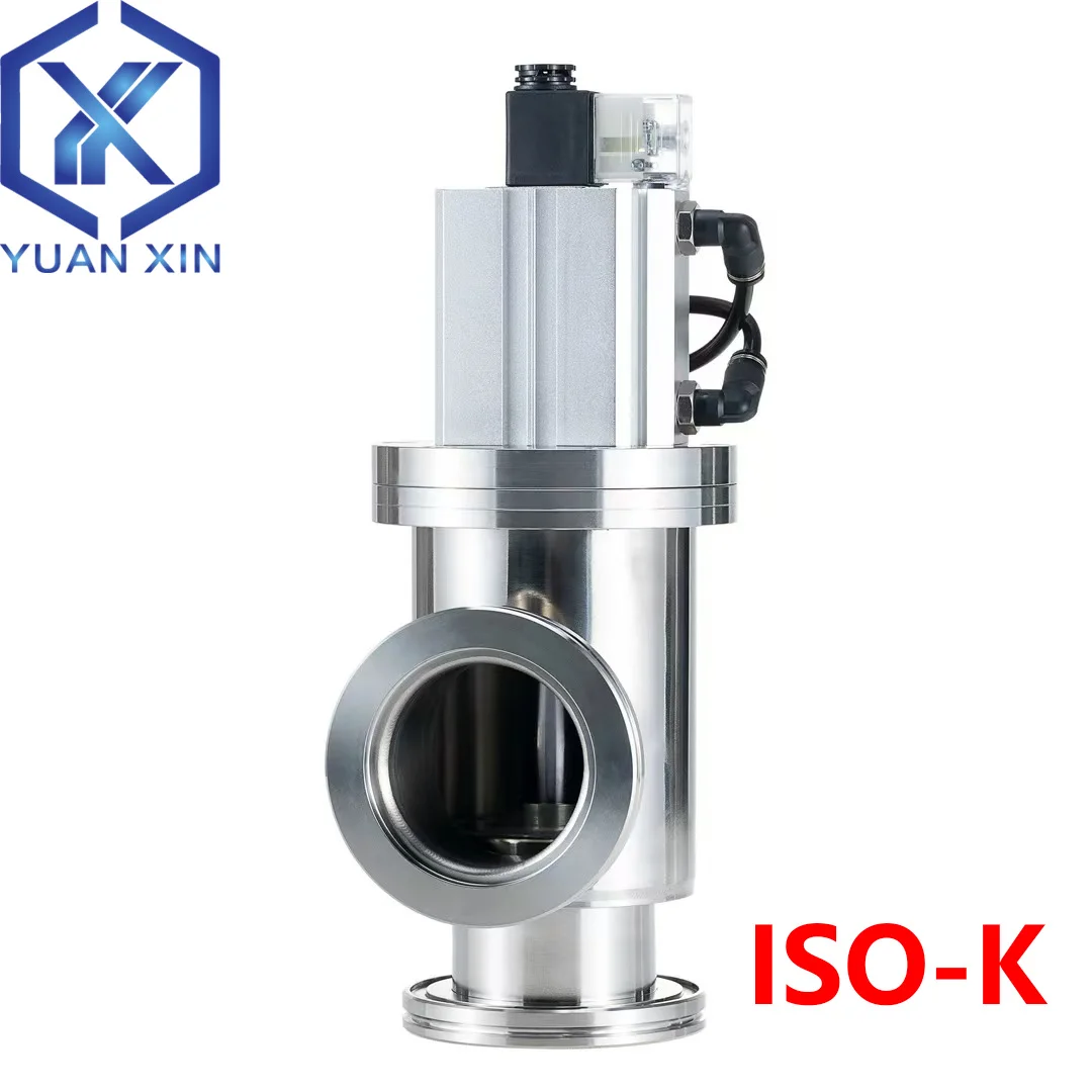 GDQ-ISO-K صمام مثبط هوائي عالي الفراغ، صمام زاوية الفراغ مفتاح مغناطيسي SUS304 صمام مقعد زاوية، فراغ عالي #1