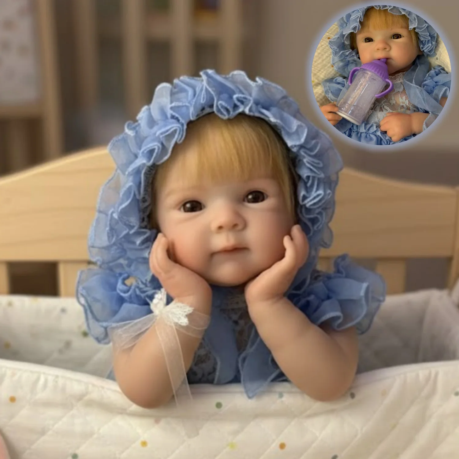 Muñeca Reborn Bettie Bebe De silicona De 18 pulgadas pintada a mano con pelo enraizado hecho a mano cuerpo De tamaño real Boneca Corpo De silicona