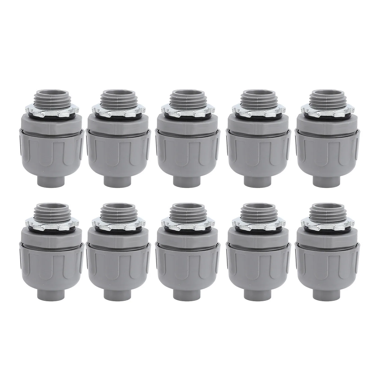 10 Pcs Liquid Tight Conduit Connector 1 Inch NPT Nylon 6 Electrical Conduit Fitting for Home Outdoor