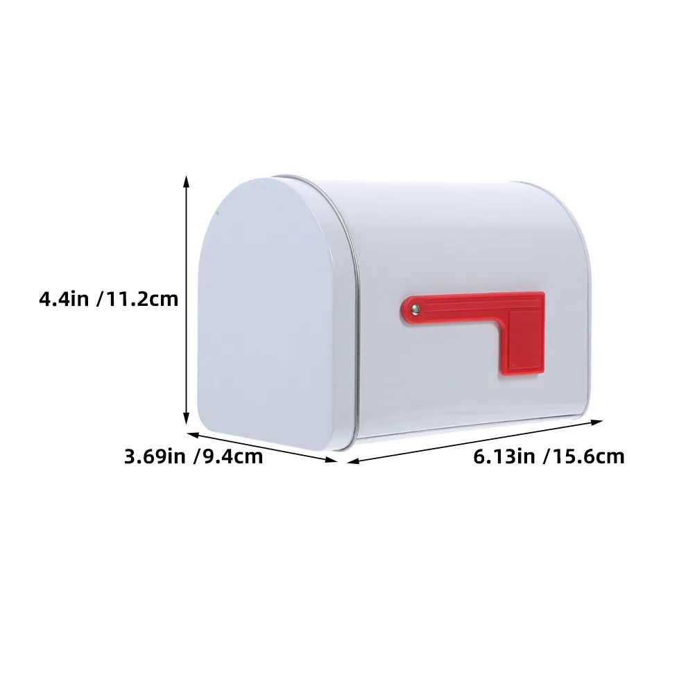 2Pcs Vintage Post Box Tinplate Decorative Mailbox Compact Metal Letter Organizer for Bedroom Door Wall Home Office Clutter Free