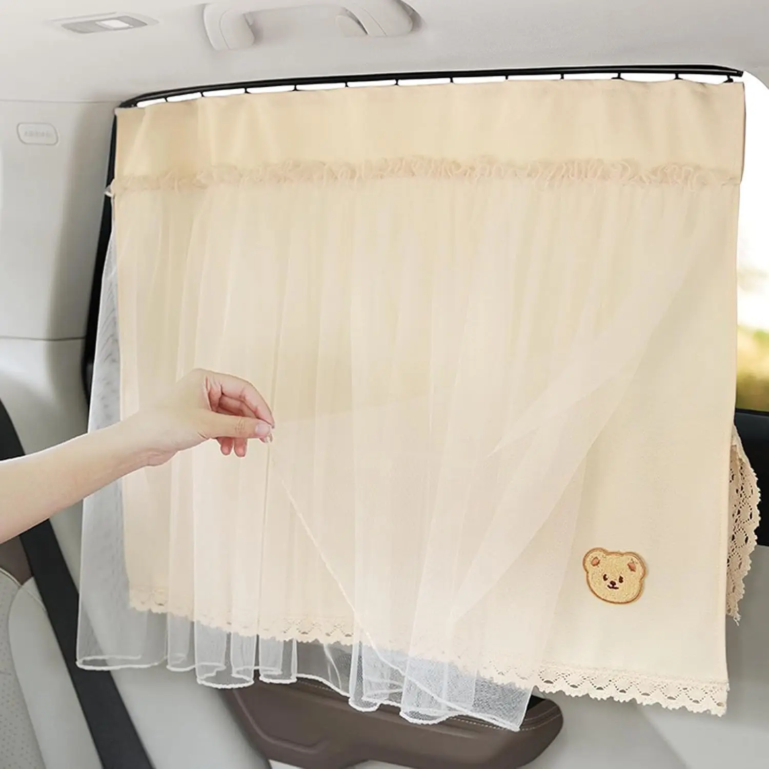 

Car Window Shades for Baby - UPF 50+ Sun Shield, 26.77'×22.05', Universal Fit, BPA-Free Soft Fabric