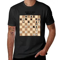 Chess puzzle sticker and magnet. Mate in 2. T-Shirt funnys oversizeds new edition vintage Short sleeve tee men