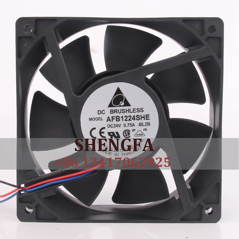 DELTA AFB1224SHE Case Cooling Fan DC24V 0.75A 12038 120X120X38MM 12CM 12038 Frequency Conversion Centrifugal Ventilation