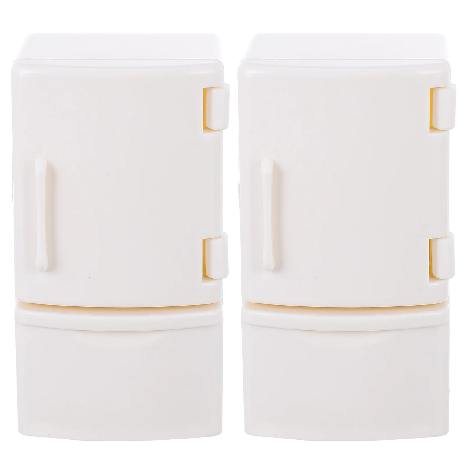 

2pcs Mini Refrigerator Mini House Diy Accessories Decoration For Home Kitchen Living Room Dinning Room Kids Plastic Fridge
