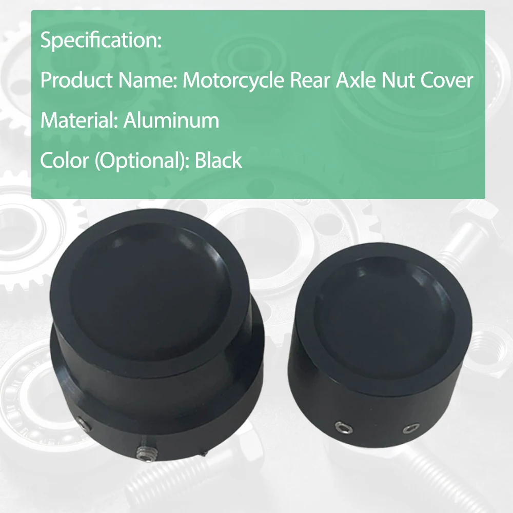 1 Pair  Motorcycle Rear Axle Nut Covers For Harley-Davidson CVO Dyna Electra Fat Boy Night Train Sportster Street Ultra VRSCD