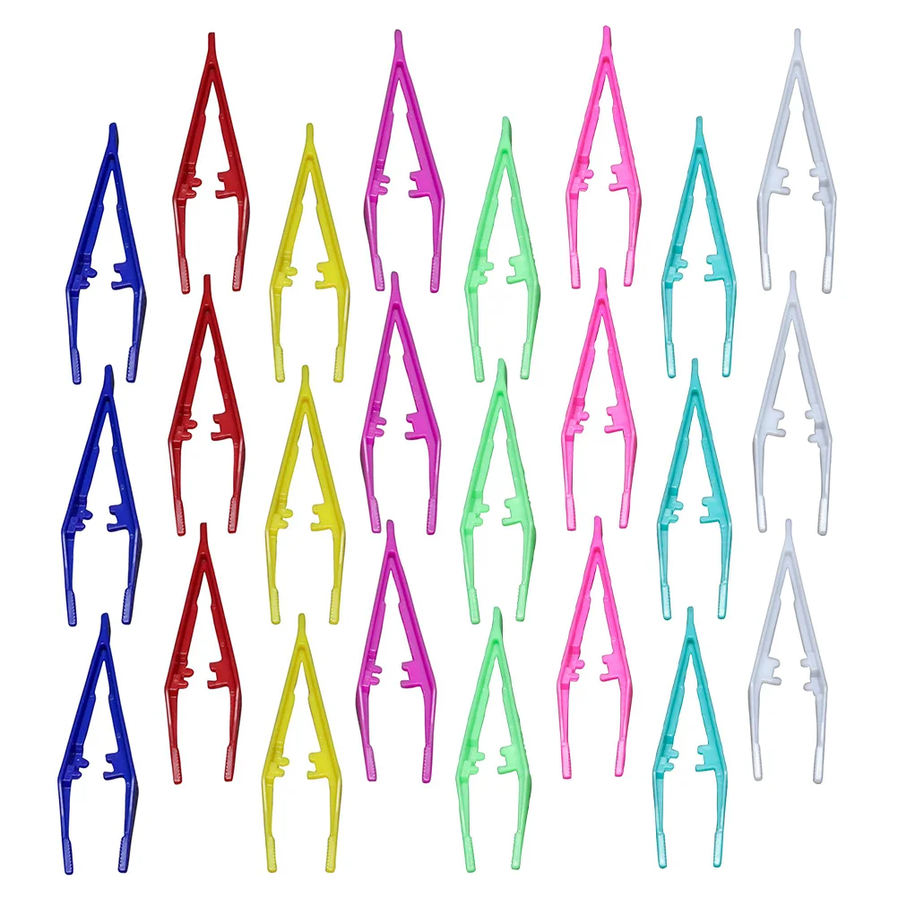 Disposable Tweezers Plastic Plier Crafting Eyelash Tweezer Fake Eyelashes Tweezer Eyelid Tweezer Eyebrow Clip 10.5cm